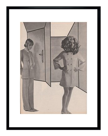 Plakat Oprawione zdjęcie mody DIOR, 1969 r, RiskyWalls