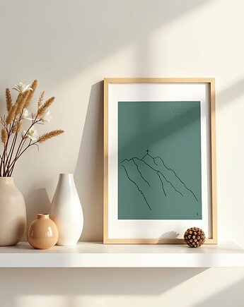 Plakat minimalistyczny Zbocza Giewontu, A3, decotyw, decotyw