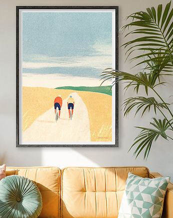 Rowerowa przyjaźń - plakat rowerowy, minimalmill
