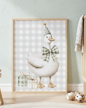 Plakat Gąska z prezentami - Plakaty Na Ścianę Dla Dzieci, Dekoracjan