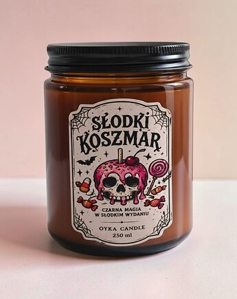 Świeca w słoiku zapachowa 250 ml Słodki koszmar, Oyka Candle