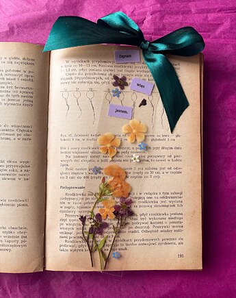 Zakładka do książki z suszonymi kwiatami, Suszony & Co.