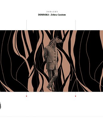 Zasłony artystyczne zaciemniające 1 panel 360x185, SOWE