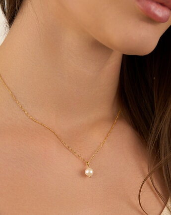 Naszyjnik perła naturalna- srebro 925 pozłacane, Coccola JEWELLERY