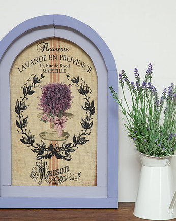 RUSTYKALNA DEKORACJA ŚCIENNA, LAWENDA, VINTAGE, Retro Styl, ORNAMENTI