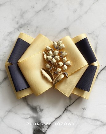 Kolekcja Masełkowa Brosza z kwiatami, Pudrowy Różowy