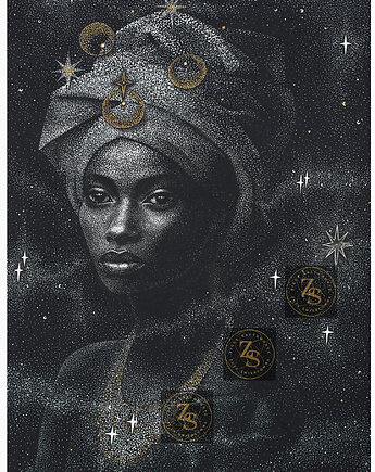 Wydruk artystyczny Kobieta w turbanie A3, Ziggy Saltamonte Art