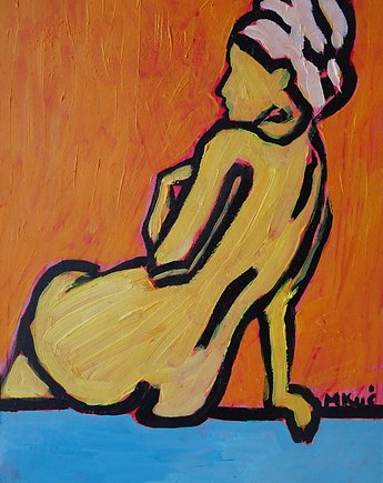 Obraz do salonu akt naga kobieta, alice oil on canvas