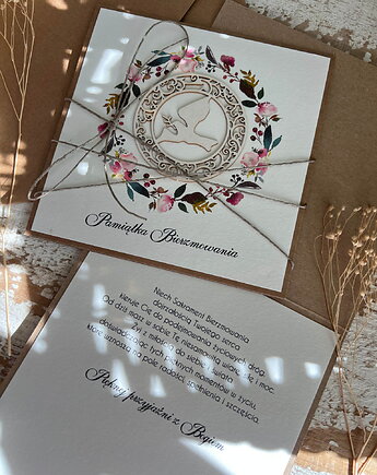 Oryginalna pamiątka bierzmowania - kartka na bierzmowanie życzenia, sorte