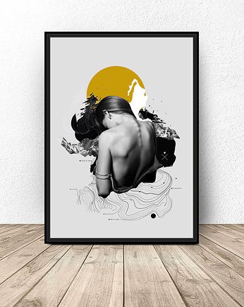 Plakat kolaż "Kobieta w słońcu", scandiposter