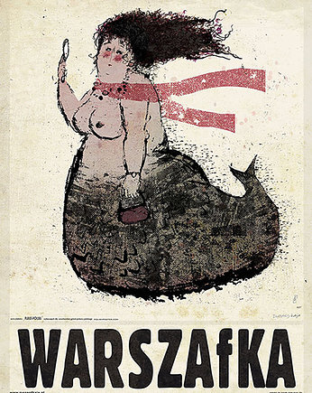 Poster Polska Warszafka (R. Kaja) 98x68 cm w ramie, OSOBY - Prezent dla chłopaka na urodziny