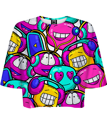 DR.CROW T-shirt Krótki CROP Cartoon Funny, DrCrow