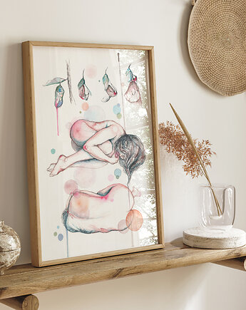 Metamorfoza, wydruk 30x40 cm, JUST ILUST Justyna Małczak