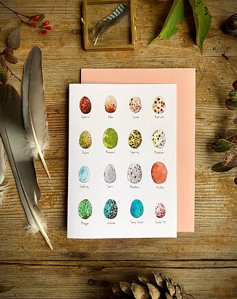 Jajka- Eggs- Kartka- Grafika- Ilustracja, BOSKE