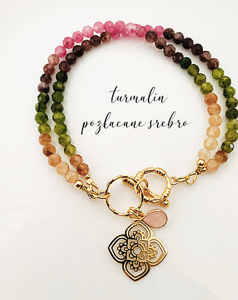 TURMALIN Podwójna Bransoletka  , joga, Anemon Atelier