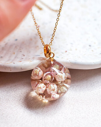 Wisiorek z ozothamnusem, nature gift