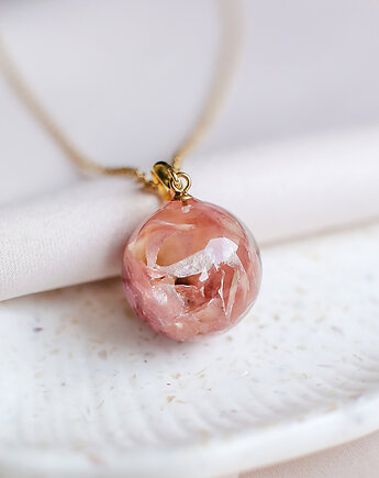 Wisiorek z różą, nature gift