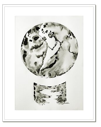 Somos Uno, grafika, obraz malowany tuszem /5/, Galeriai