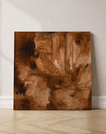 SRC #02 I Teksturowana, neutralna sztuka ścienna 30x30 cm, holi craft