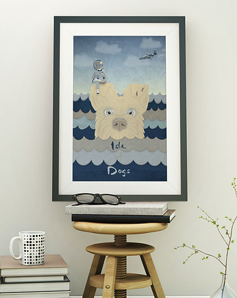 Wyspa psów - Wes Anderson - plakat 50x70 cm, minimalmill