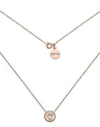 Naszyjnik z różowego złota z odważnikiem do hantli STRONG WOMEN 5 KG, SOTHO