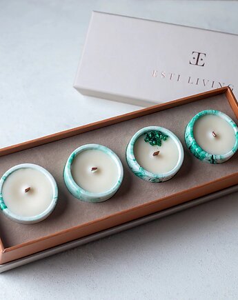 Zestaw 4 świeczek Apple Frost, Esti