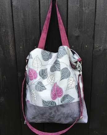 Torba na ramię - print listki, PRACOWNIA 166