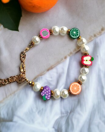 Perły z owocami : bransoletka : summer collection, kaktusia