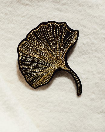 GINKGO JESIENIĄ - haftowana broszka, MioUnico