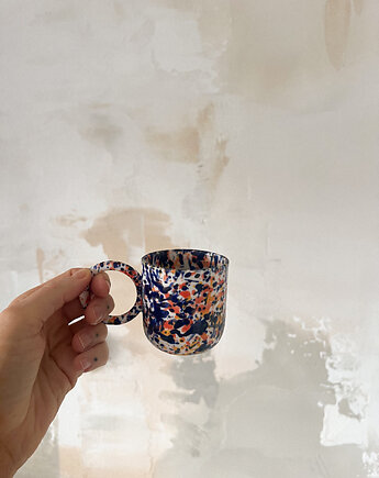 Kubek porcelanowy nakrapiany espresso MARE