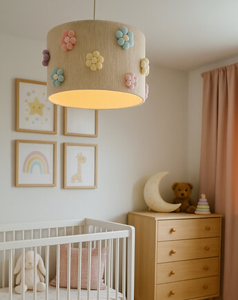 Lampa dziecięca w pastelowe kwiatki, Boholine