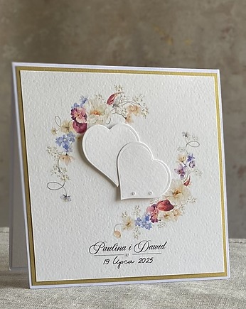 Kartka ślubna z personalizacją w ozdobnej kopercie, wp 31, Anna Art and Crafts