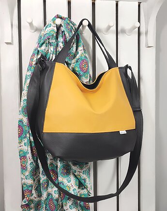 Miodowa listonoszka 3w1, żółta torebka na ramię, damska torba shopper, ankate