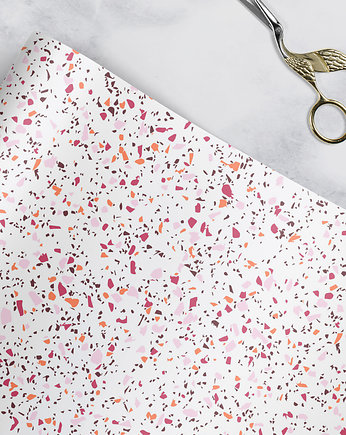 papier do pakowania -  Terazzo Pink P-066w, Wrap and Pack