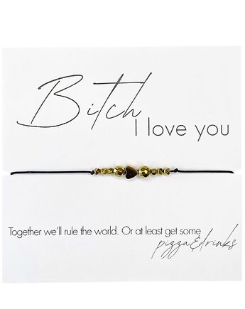 Bi.ch I love you Bransoletka z kamieni naturalnych Hematyt, karolina kosior