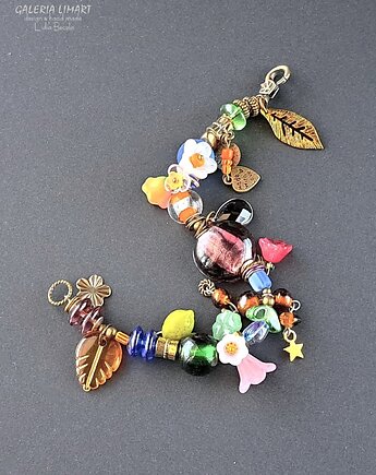 Zima nie trwa wiecznie Urocza bransoletka kwiatowa w stylu boho handmade, Galeria Limart