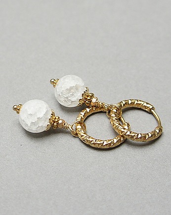 Kolczyki Alloys Collection - Kwarc lodowy /03.07.25/, KiKa pracownia