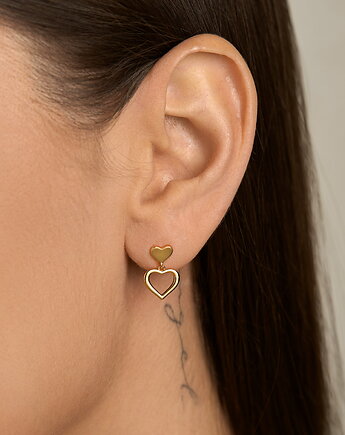 Złote kolczyki "Cute Hearts"- srebro 925 pozłacane, Coccola JEWELLERY