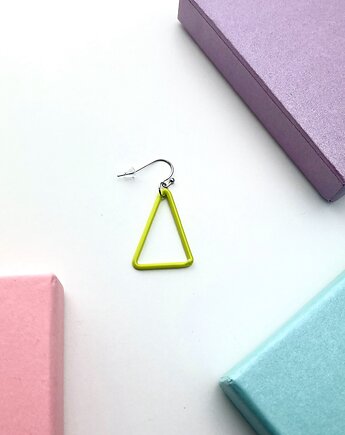 Kolczyk TRI - zielony trójkąt ze szkła, Gaf Studio