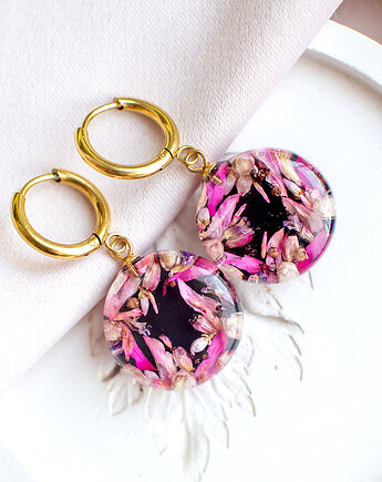 Kolczyki z kompozycją kwiatową, nature gift