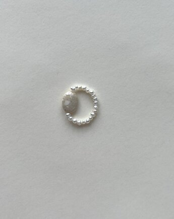 Pierścionek Pearl Orbit Marble, Studio Trele
