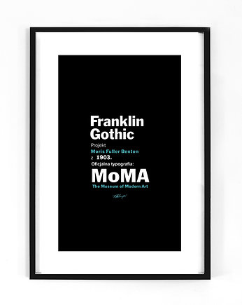 Plakat Plakt Franklin Gotic, elements
