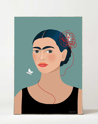 Plakat Frida i motyl, Regina Land Atelier