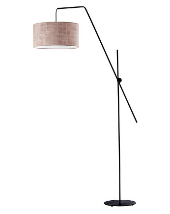 Regulowana lampa stojąca do salonu z welurowym abażurem BILBAO VELUR, LYSNE