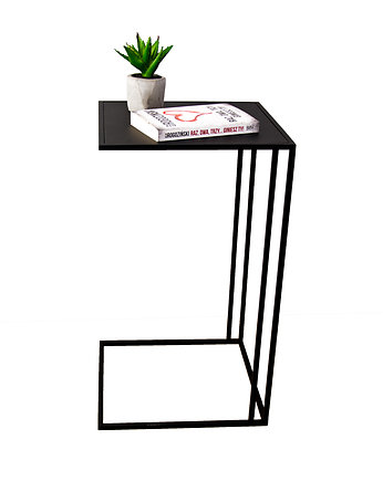 Stolik pomocniczy KORFU maxi, 60 cm CZARNY, Wzorek Systems