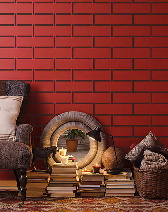 Powtarzalny szablon malarski /BRICK WALL #2, Szablony Nakleo