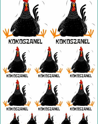 Tatuaż tymczasowy "Kokoszanel", Fotobloki and decor