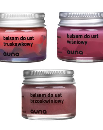 Zestaw owocowych balsamów do ust 3szt, Auna