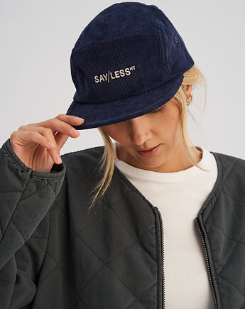 Czapka sztruksowa CAMPER granatowa, HARP TEAM