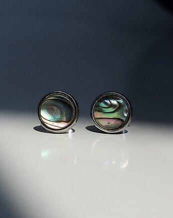 Kolczyki z muszlą abalone (paua), mazuni